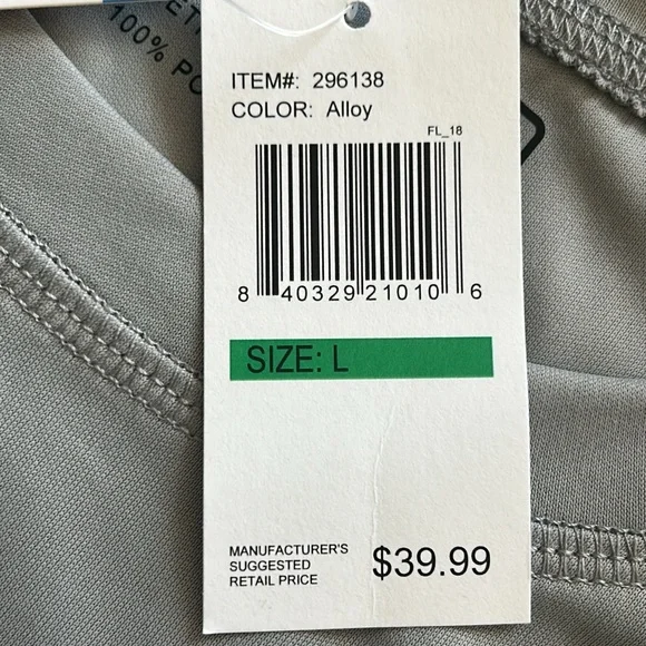 Reel Life Gray Long Sleeve Shirt Size Large. NWT. - Picture 9 of 9